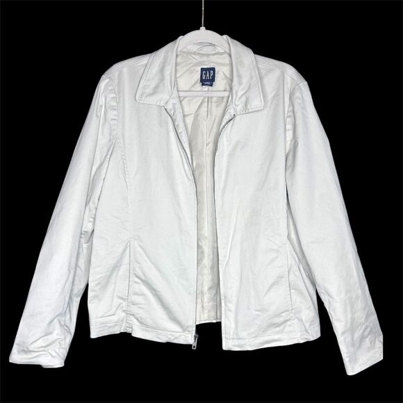 GAP Women's Vintage Full-Zip Lightweight Collared 1990s/2000s Utility Jacket - Picture 1 of 9